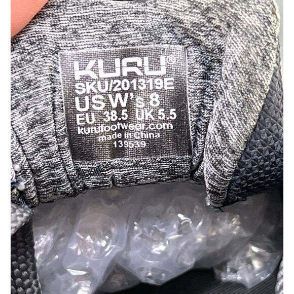 Kuru Quantum 2 Fitness $170 Women's Sneakers Shoes Size 8 Jet Black Slate Gray - Picture 11 of 11